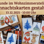 Malrunde im Wohnzimmeratelier – Weihnachtskarten