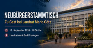 Neubürgerstammtisch am 17.09.2026 – zu Gast bei Landrat Mario Götz